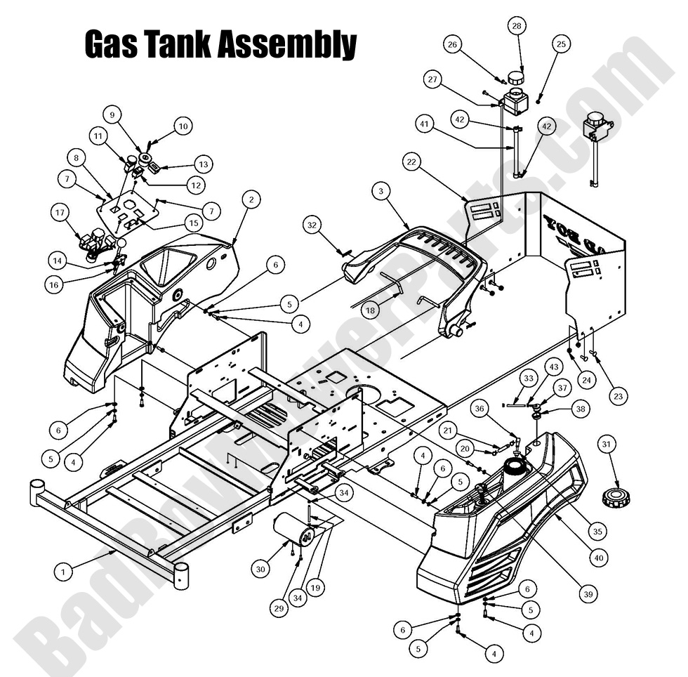 2016 ZT Elite Gas Tank Assembly